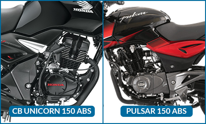 Honda CB Unicorn 150 ABS vs Bajaj Pulsar 150 Engine