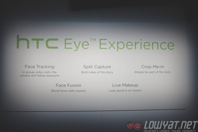 HTC One M8 with Eye Experience App