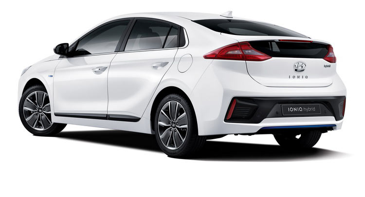 Hyundai Ioniq at the rear end 