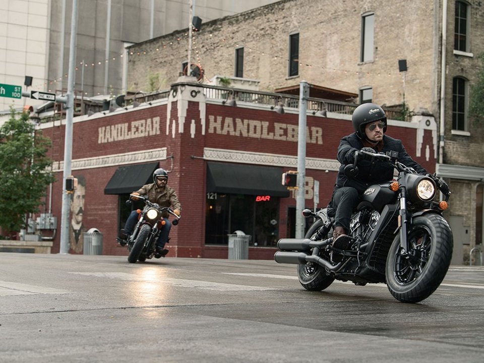 2018 Indian Scout Bobber in action