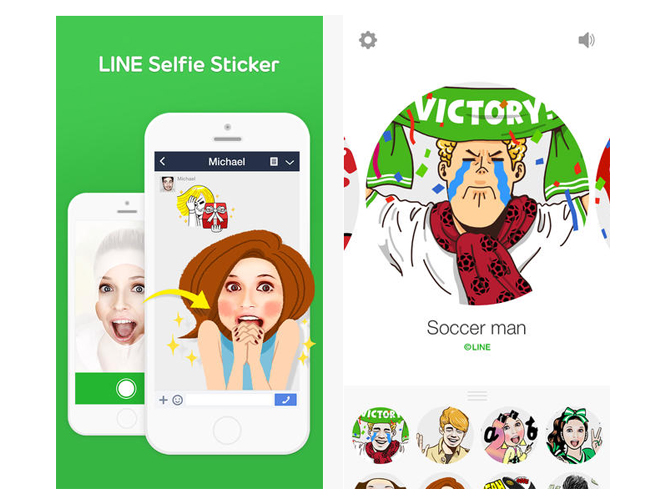 LINE Selfie Sticker App for iPhone