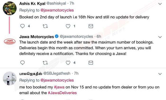 Jawa Motorcycle Tweet