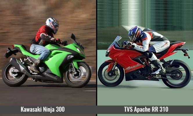 Kawasaki Ninja 300 vs TVS Apache RR 310 Ergonomics