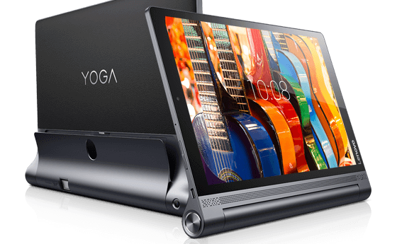 Lenovo Yoga Tab 3 Plus sound enhancement is supported by four front-facing JBL speakers with Dolby Atmos technology.