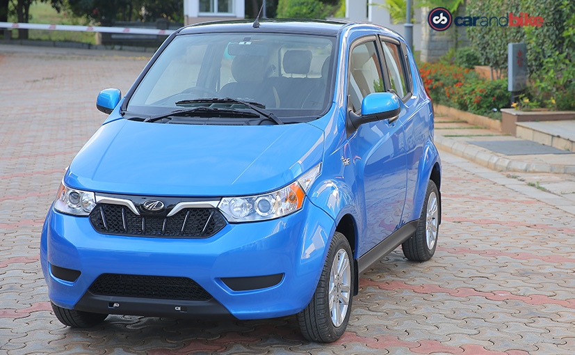 Discontinued Mahindra e2o two-door model from its upfront