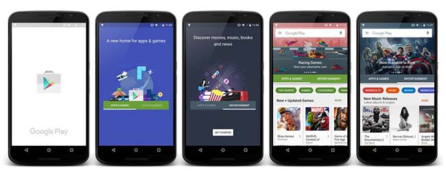 Google Play store redesign