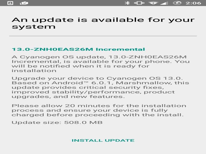 Update Screenshot of Cyanogen OS