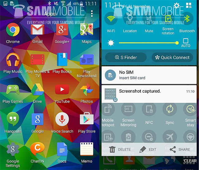 Samsung Galaxy S5 with  Android 5.0 Lollipop