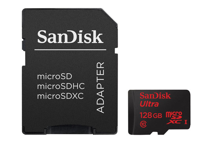 sandisk 128GB new memory card 2014