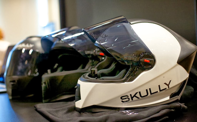 Skully helmets with rear view camera
