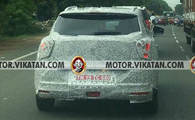 Mahindra Ssangyong Tivoli Spied rear view�