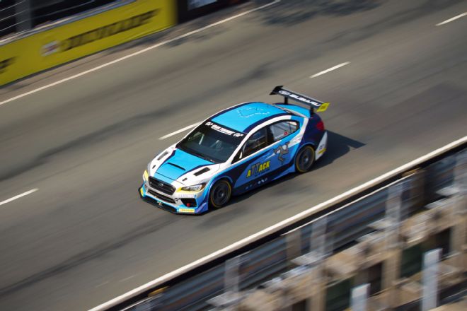 Subaru WRX STI Makes record braking 17-min lap at IOM TT