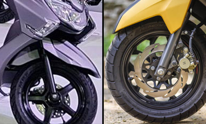 Suzuki Burgman Street 125 vs TVS Ntorq 125 Tyre