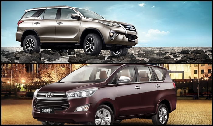 Toyota Innova Crysta and Fortuner