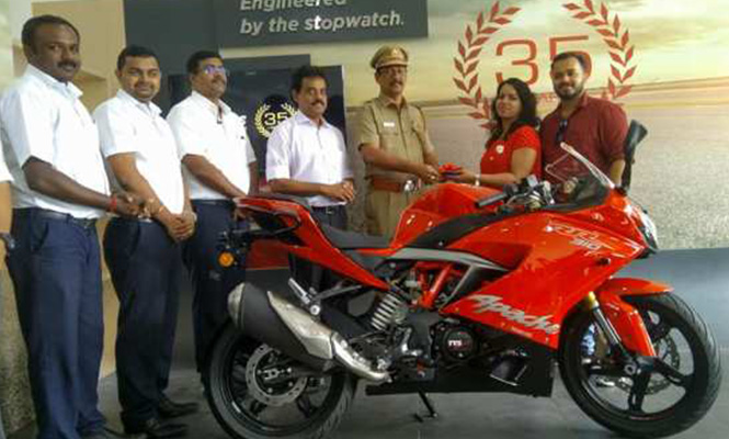 TVS Apache RR 310 Goes on Sale Delivering Red Color Variant