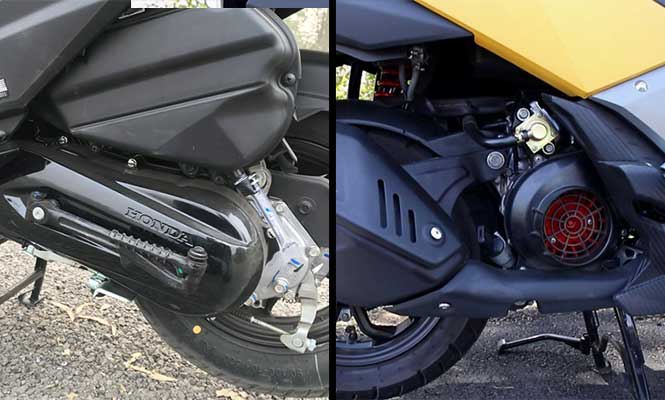 TVS NTorq Vs Honda Grazia Feature Engine