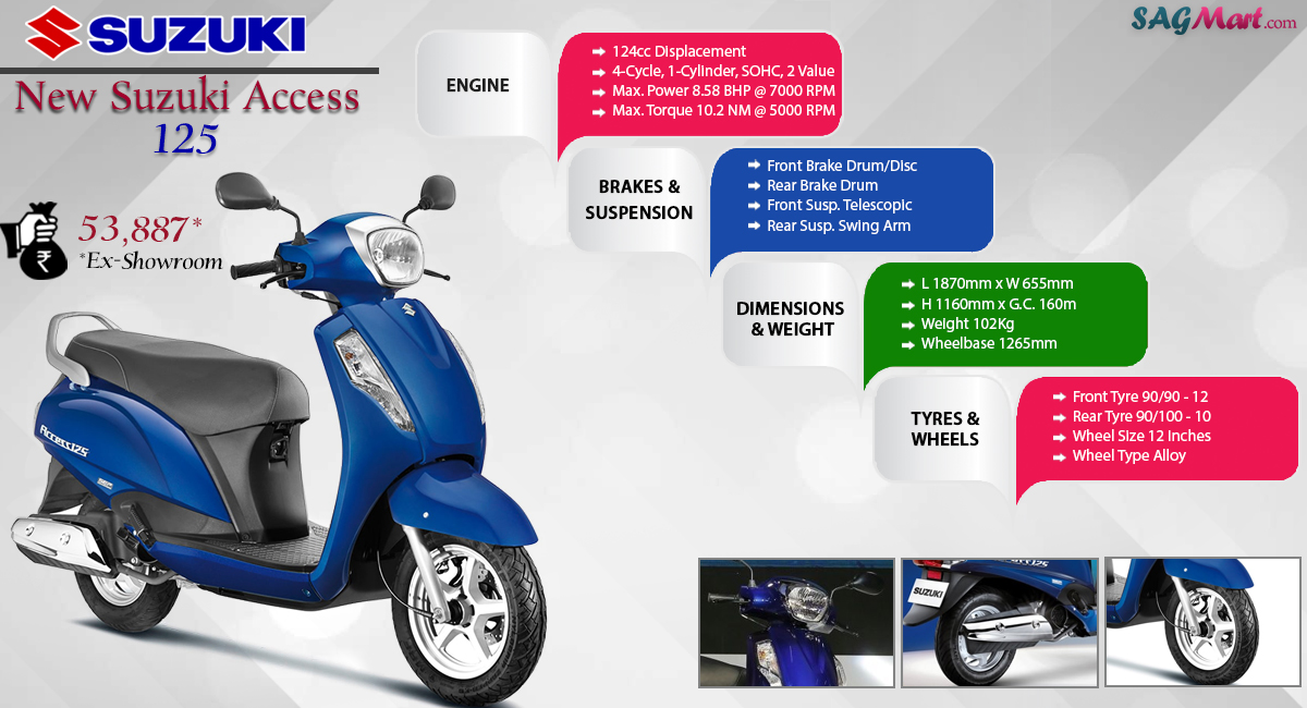 All New Access 125 Drum Price India: Specifications ...
