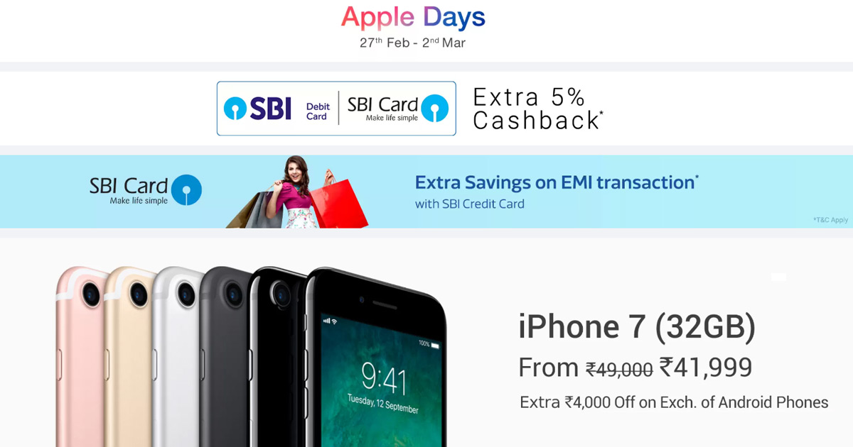 Flipkart Apple sale Discounts on iPhone X, iPhone 8, iPhone SE