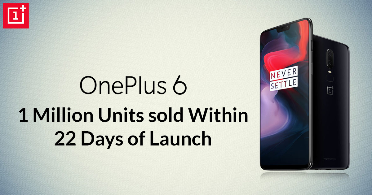 Oneplus 6 units sold