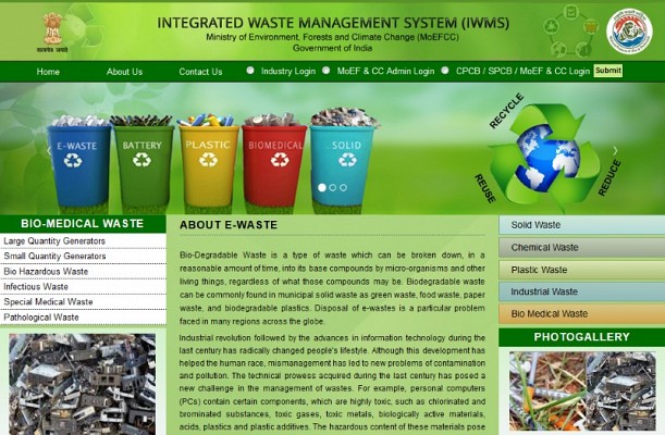 New web-based Waste management system launched by Indian govt.