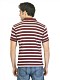 Lee Men Striped Maroon T Shirt Picture 1