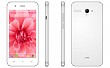 Lava Iris Atom 2 White Front,Back And Side