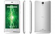 Lava Iris Fuel 50 White Front,Back And Side