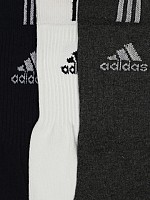 Adidas Unisex Pack of 3 Black Socks01 Photo pictures
