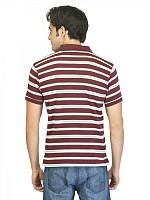 Lee men Striped Maroon t-shirt Photo pictures