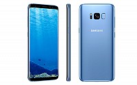 Samsung Galaxy S8 Coral Blue Front,Back And Side pictures