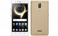 Lenovo K8 Plus Fine Gold Front and Back pictures