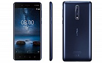 Nokia 8 Tempered Blue Front,Back And Side pictures