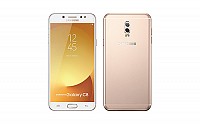 Samsung Galaxy C8 Champagne Gold Front and Back pictures