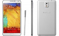 Samsung Galaxy Note 3 Classic White Front,Back And Side pictures