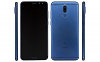 Huawei Honor 9i Aurora Blue Front,Back And Side pictures