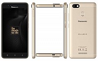 Panasonic Eluga A4 Champagne Gold Front,Back And Side pictures