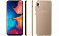Samsung Galaxy A20 Front, Side and Back pictures