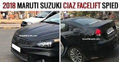2018 Maruti Suzuki Ciaz Facelift Spied, India Debut Expected at Auto Expo Next Year