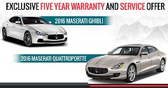 Maserati India Declares Exclusive Five-Year Warranty and Service Package