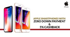 Apple iPhone X, iPhone 8 Plus, iPhone 8 Comes With  Zero Down payment and 5% Cashback