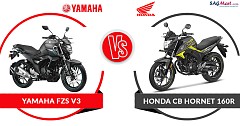 Yamaha FZS V3 Vs Honda CB Hornet 160R: On Paper Specs Comparison