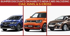 Maruti’s Nexa Range Cars Ciaz, Ignis, and S-Cross on Bumper Offer