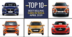 Top 10 Best Selling Cars in India in April 2019