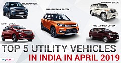 Top 5 Utility Vehicles in India in April 2019