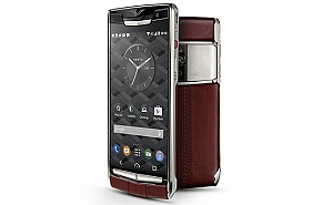 Vertu Signature Touch Pure Garnet Calf Red Front,Back And Side