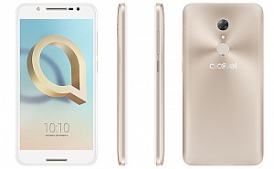 Alcatel A7 Metallic Gold Front, Back and Side