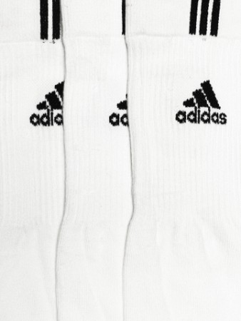 Adidas Unisex White Pack of 3 socks02