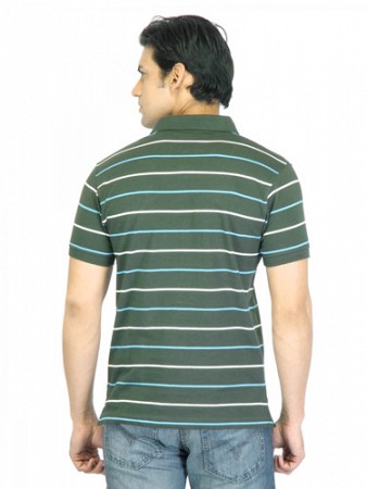 Lee Men Striped Olive T-shirt