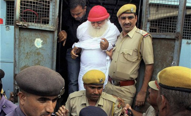 Asaram with Police