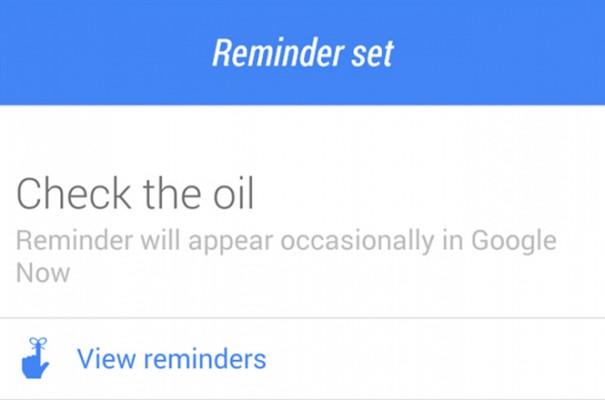 Google Now Occasionally Reminder Feature